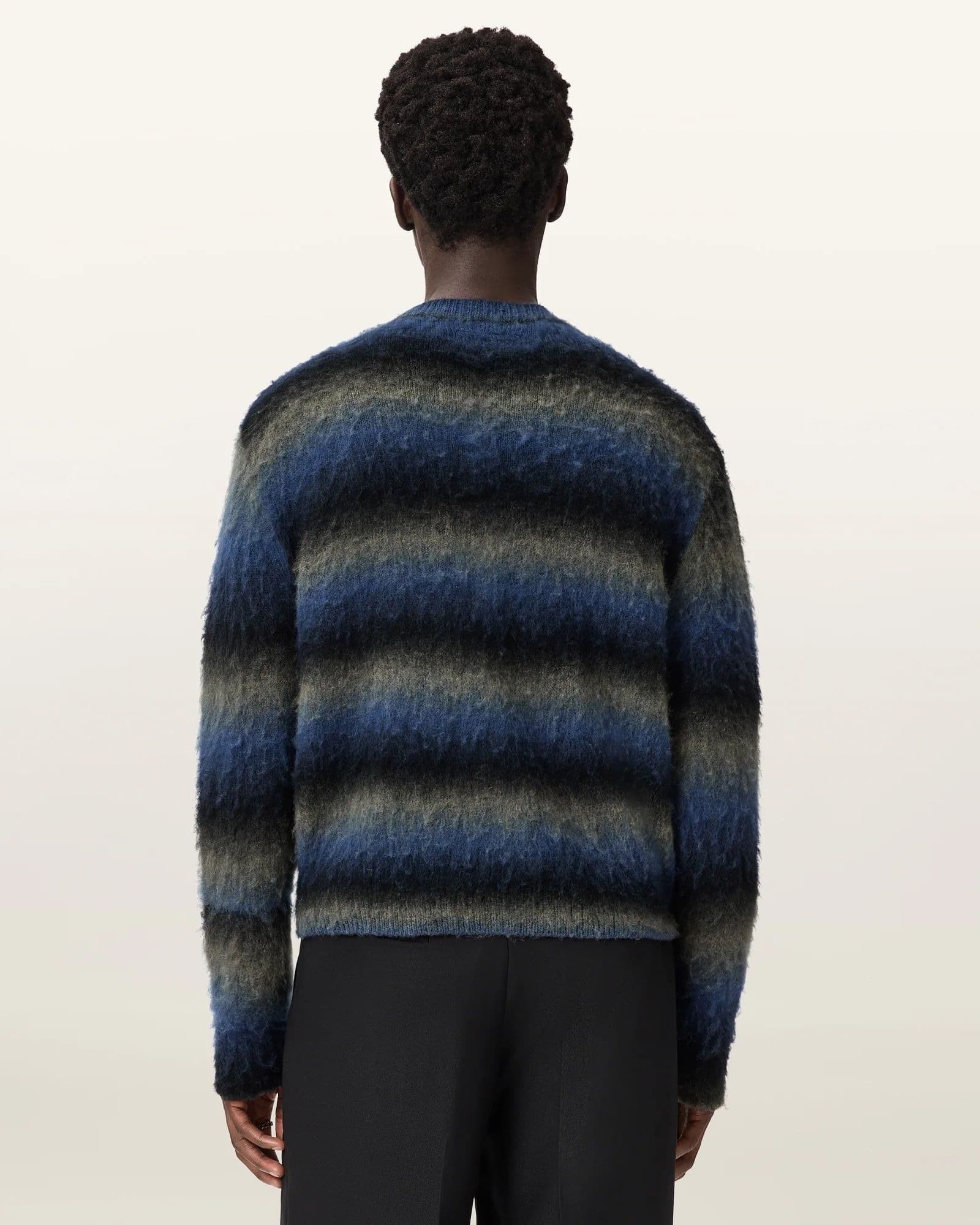 Men's Blue Black Ombre Zip Cardigan — view 2
