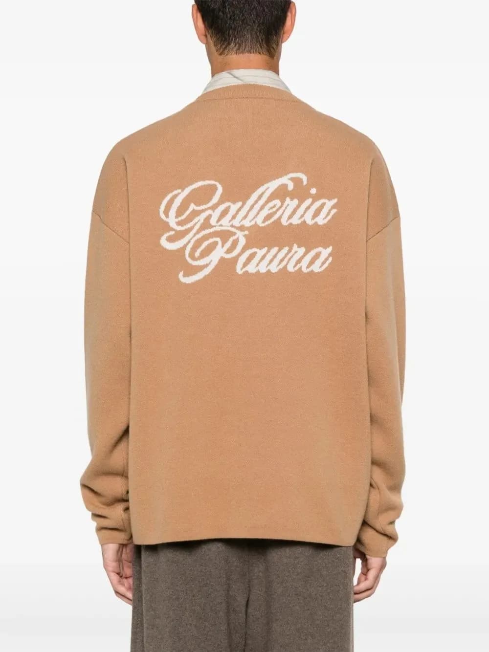 Men's Brown Collar Polo Sweater — view 2