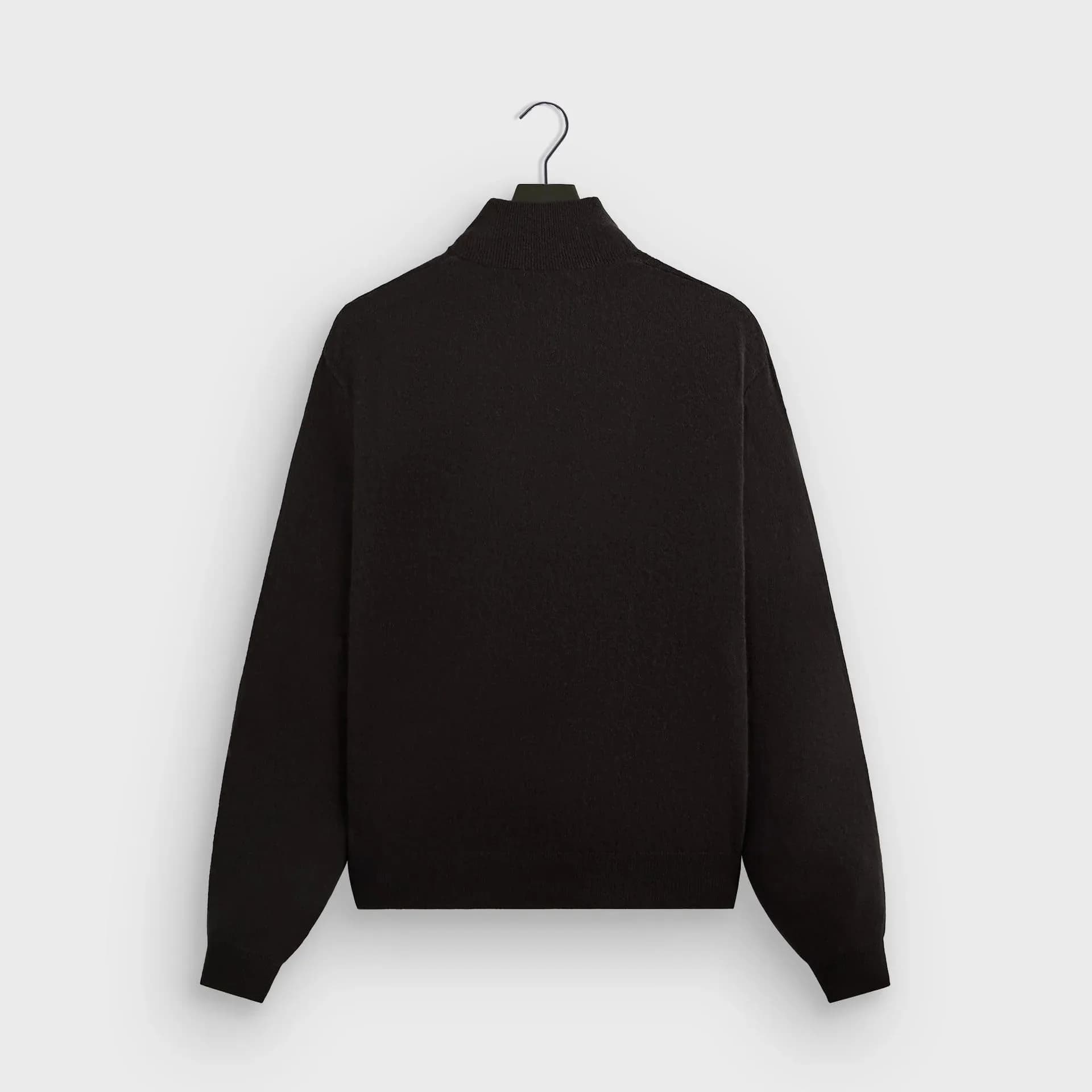 Men's Brown Navy Striped Long Sleeve Polo Sweater — view 2