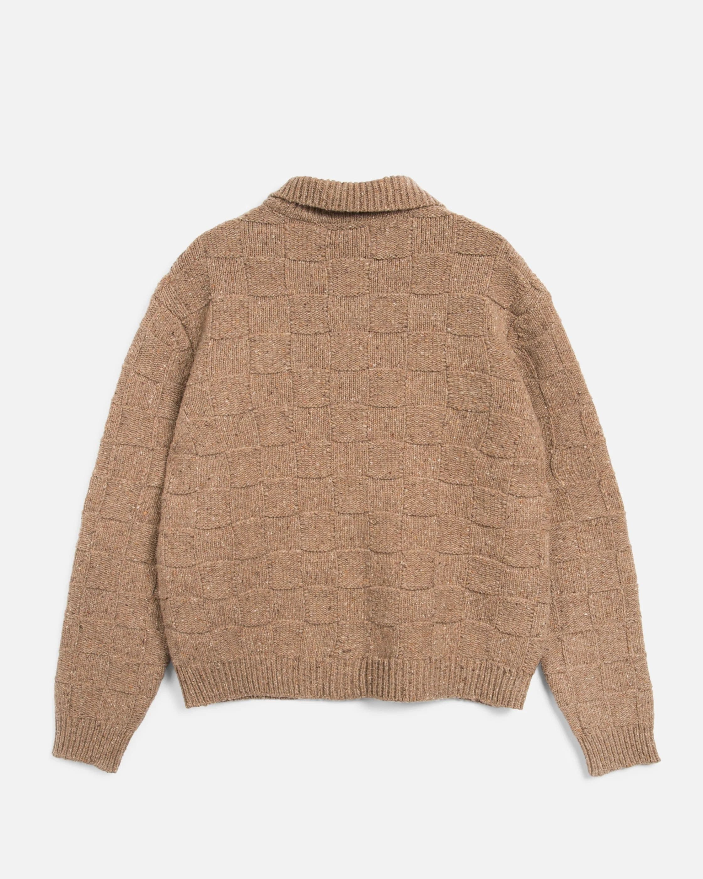Men's Camel Brown Textured Button Jacket — view 5