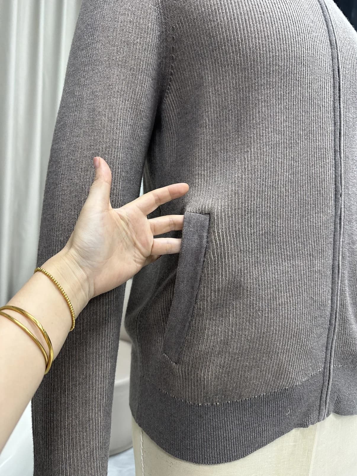 Men's Cotton Cashmere Full Zip Cardigan — view 4