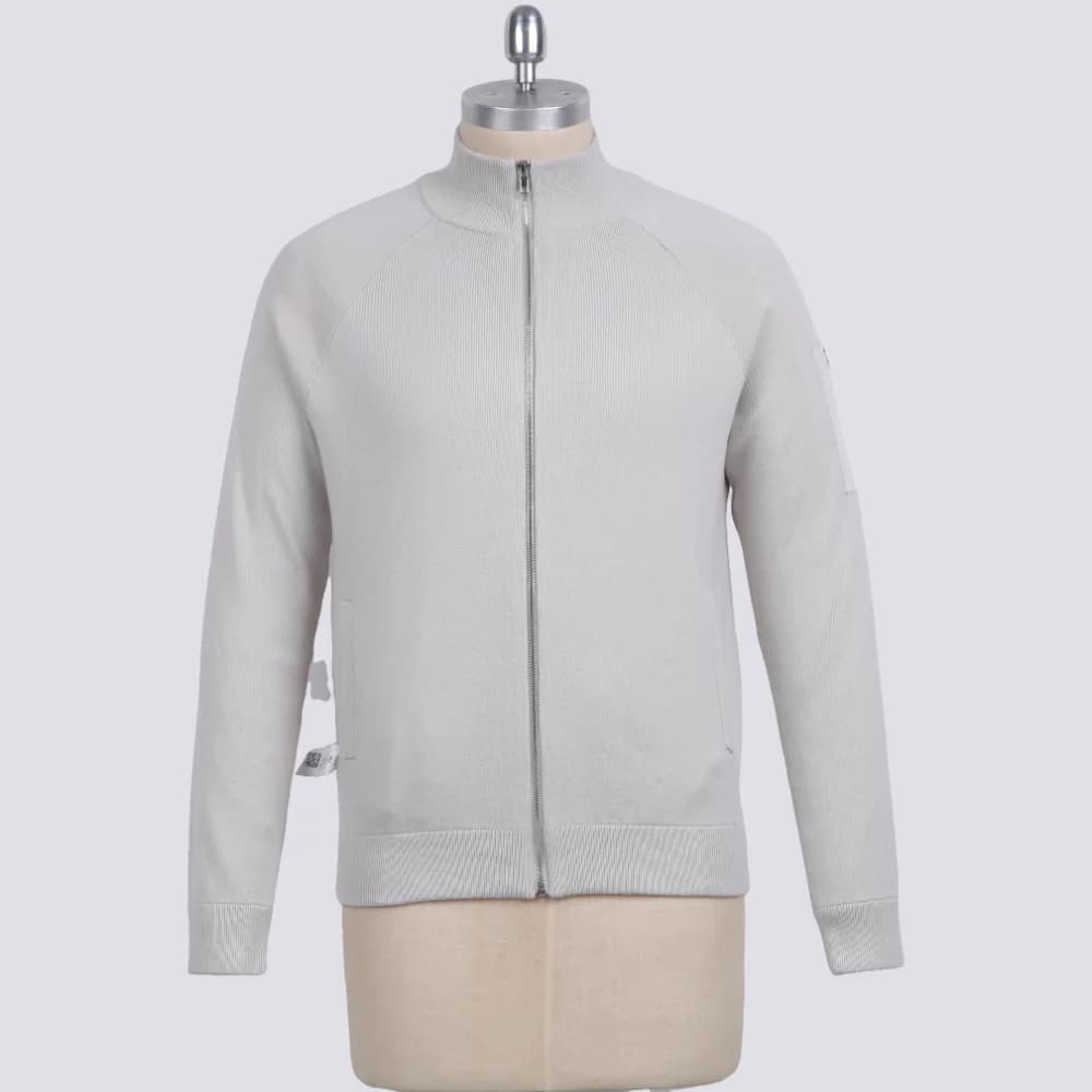 Men's Cotton Full Zip Knit Jacket — view 2