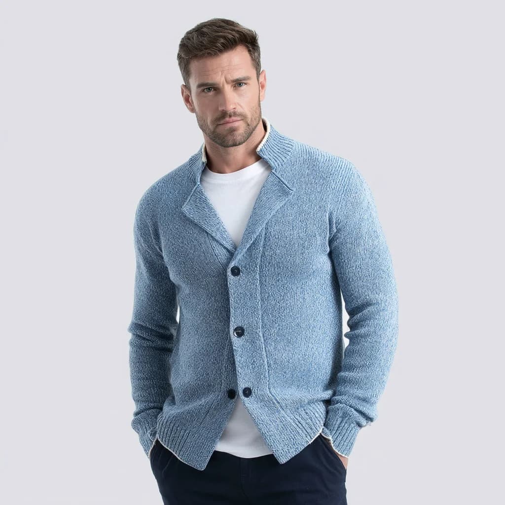 Men's Cotton V Neck Cardigan