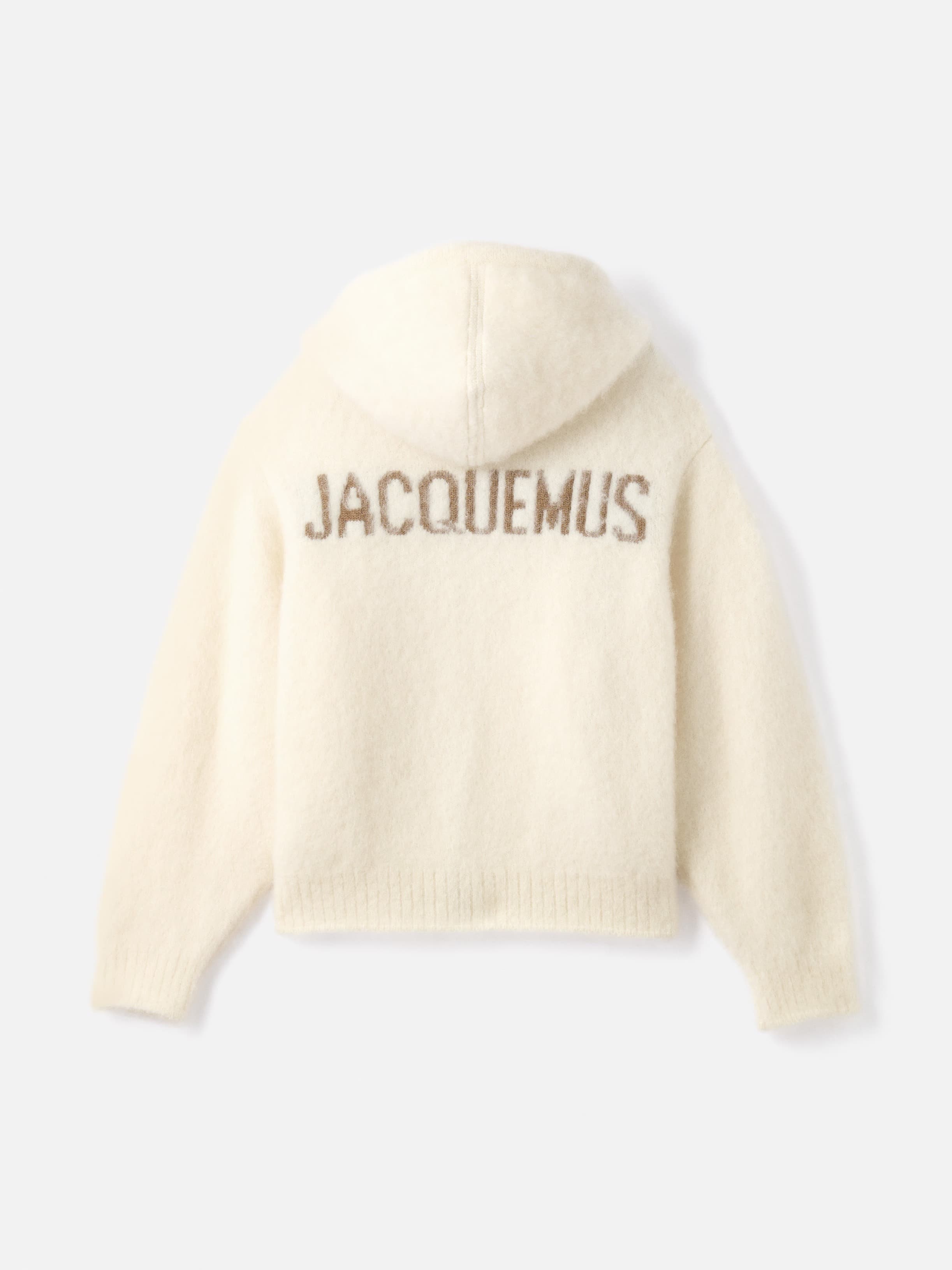 Men's Cream White Zip Hoodie — view 5