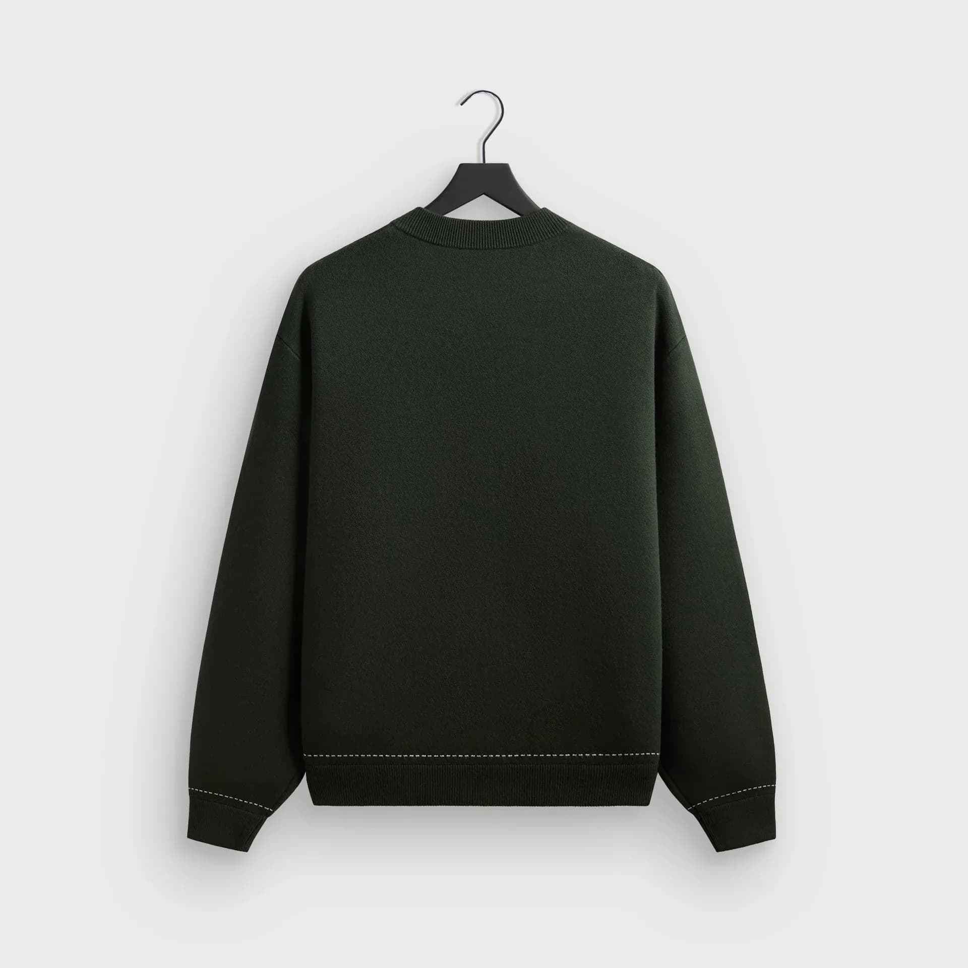 Men's Dark Green Full Zip Cardigan — view 2