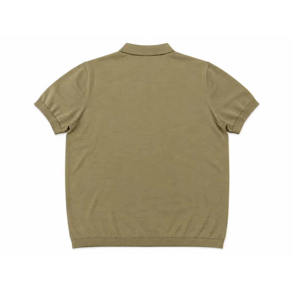 Men's Khaki Short-Sleeve Knit Polo — view 2