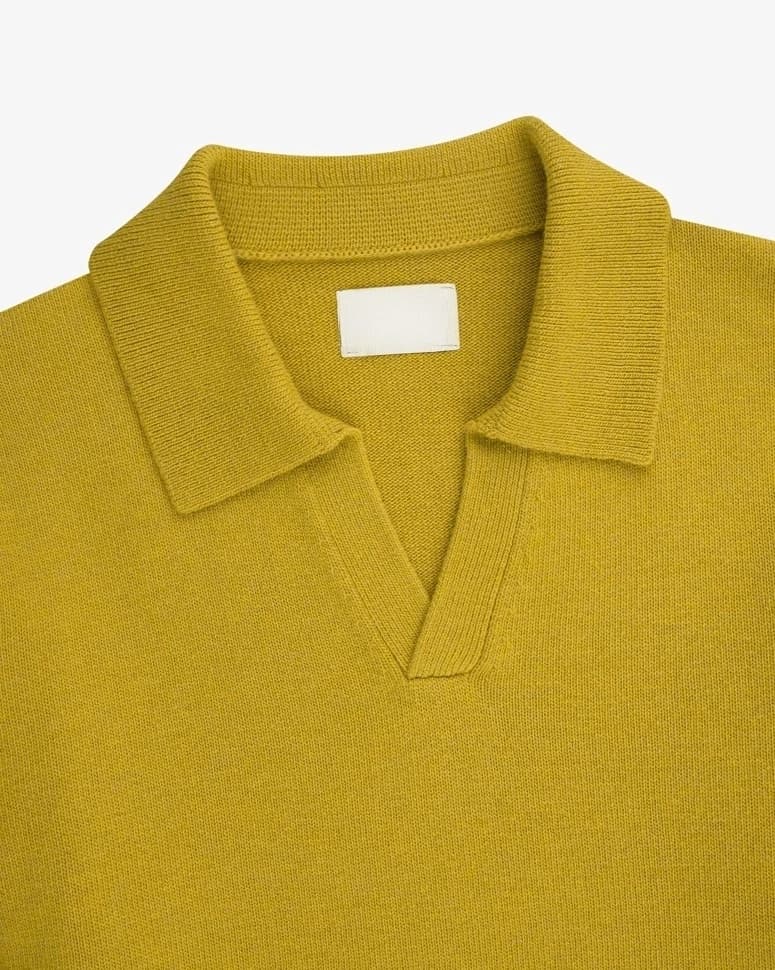Men's Lambswool Johnny Collar Polo Sweater — view 4