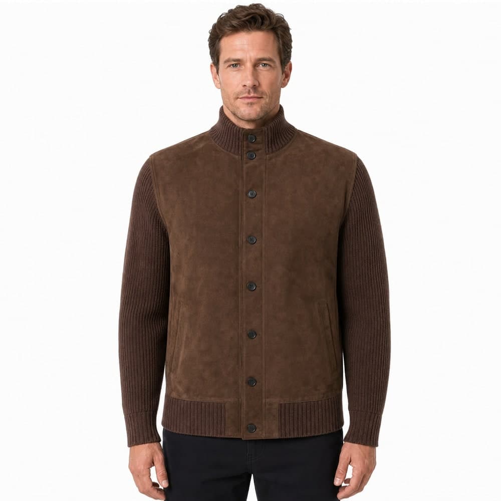 Men's Merino Wool Button Placket Sweater