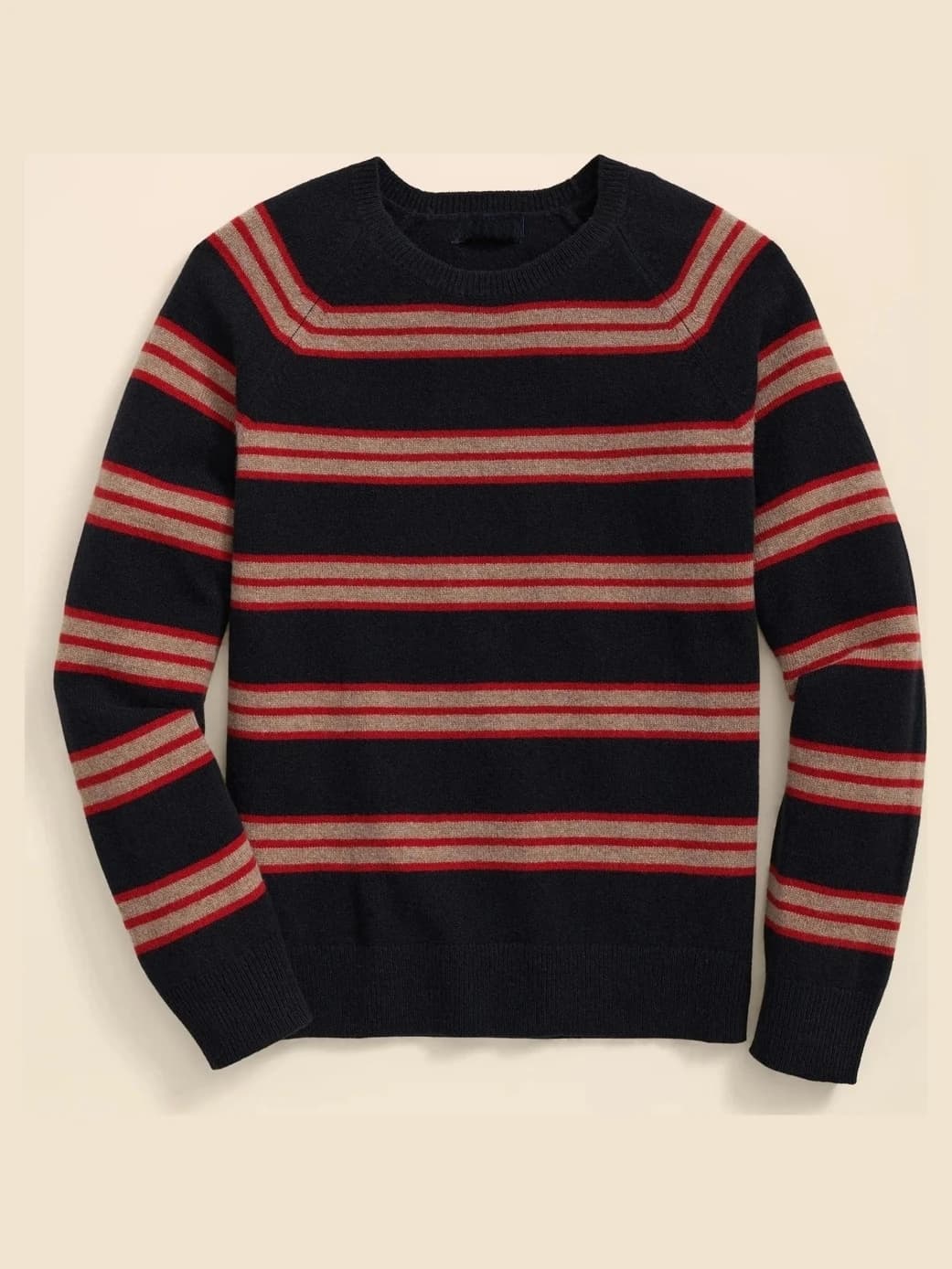 Men's Multi Stripe Raglan Sleeve Sweater — view 2