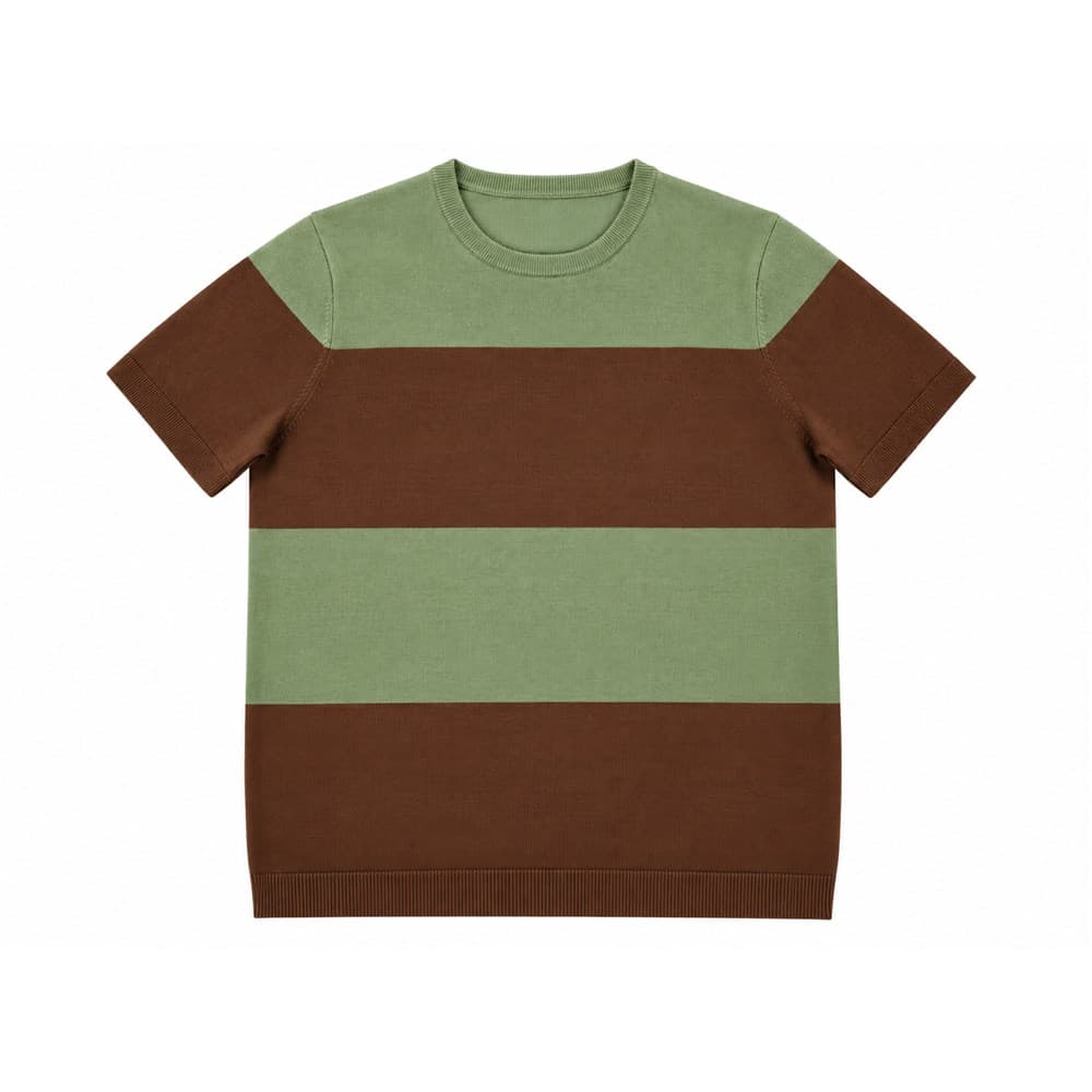 Men's Multicolour Colour-Block Short-Sleeve Knit Top — view 3