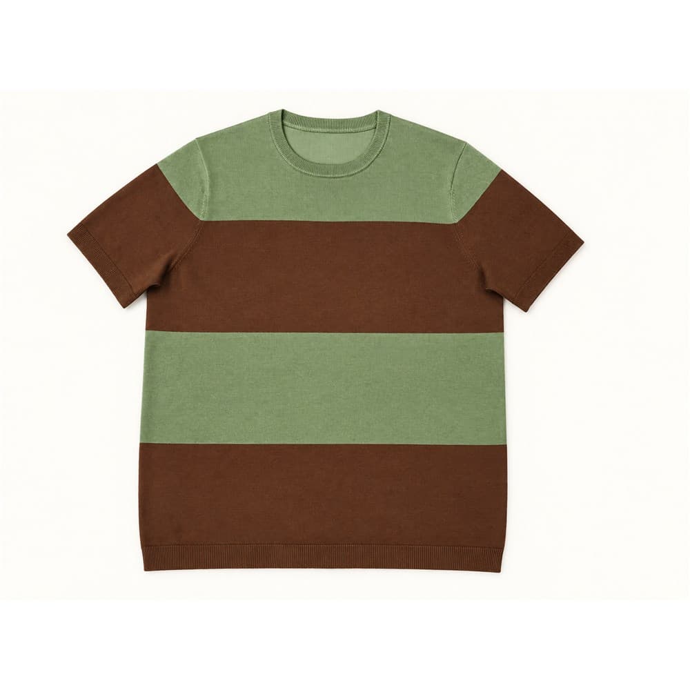 Men's Multicolour Colour-Block Short-Sleeve Knit Top — view 4