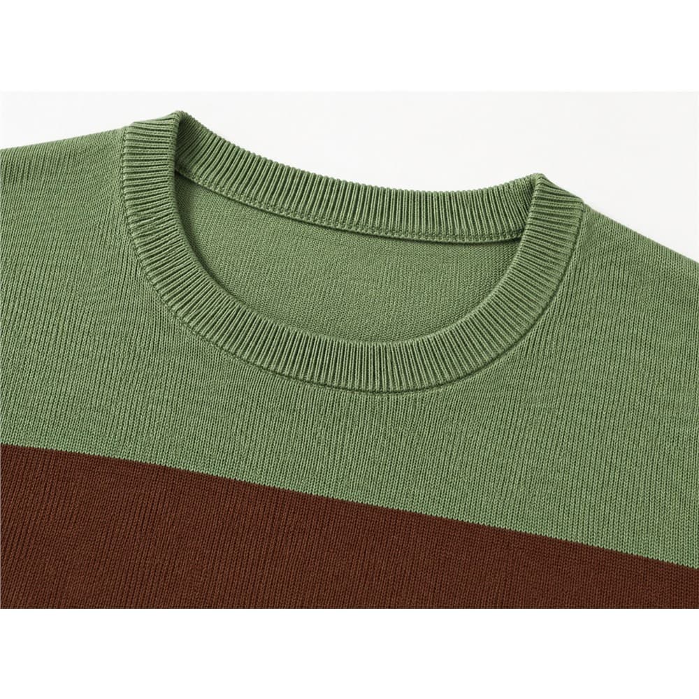Men's Multicolour Colour-Block Short-Sleeve Knit Top — view 5