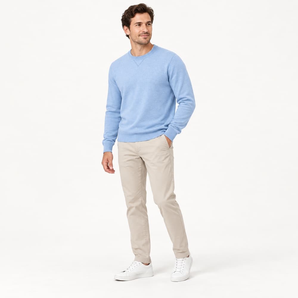 Men's Multicolour Crew Neck Knit Vest — view 6