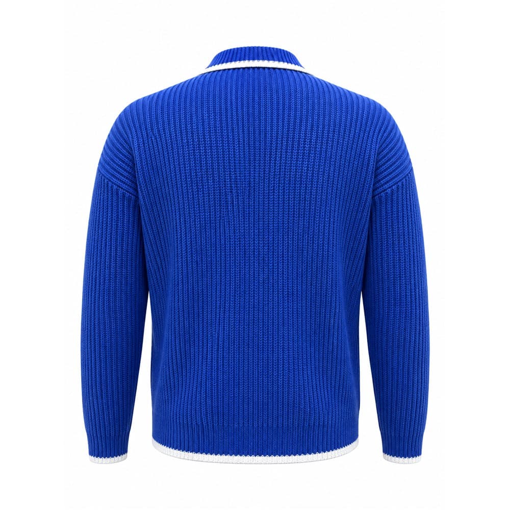 Men's Multicolour Full-Zip Knit Cardigan — view 2