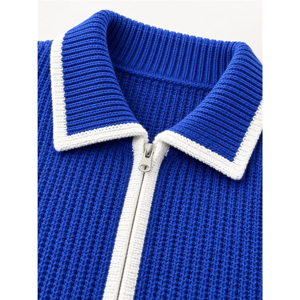 Men's Multicolour Full-Zip Knit Cardigan — view 5