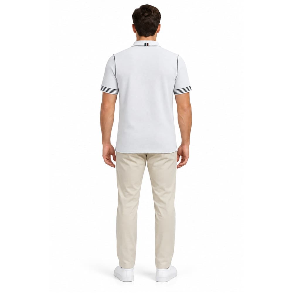 Men's Multicolour Short-Sleeve Knit Polo — view 2