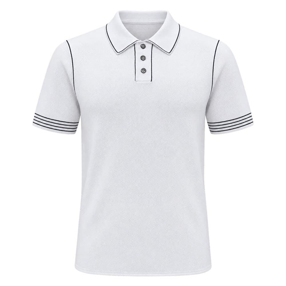 Men's Multicolour Short-Sleeve Knit Polo — view 3