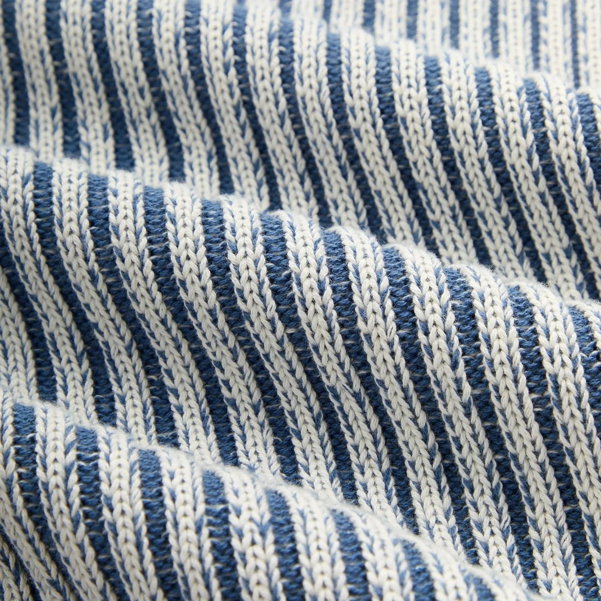 Men's Navy Blue Red Stripe Cardigan — view 4