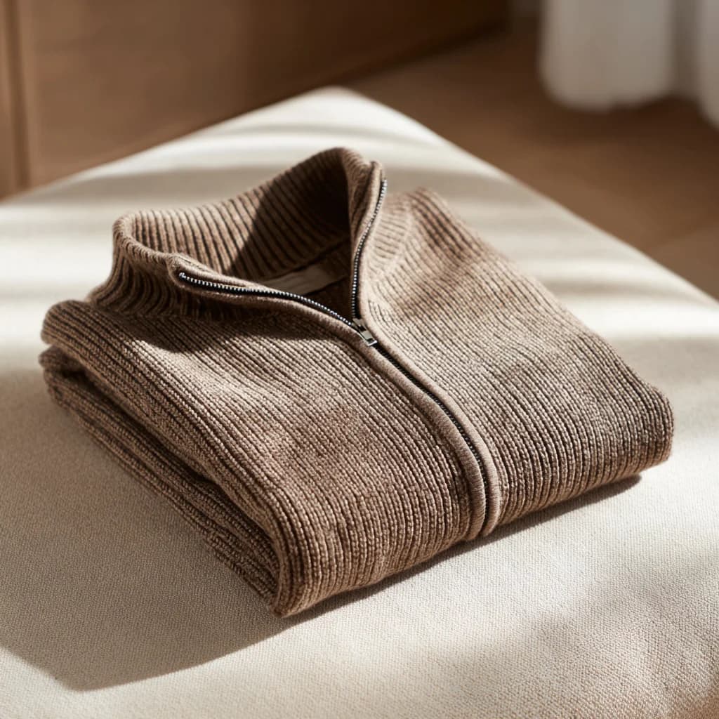 Men's Premium Button Cardigan Heavy Wool Blend V Neck Full Sleeve — view 6