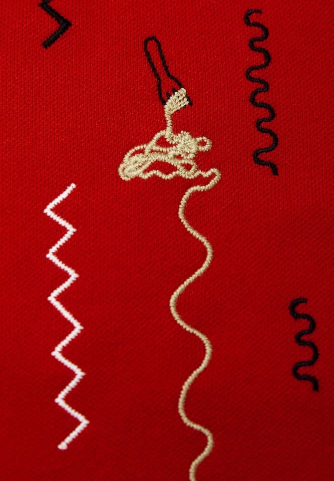 Men's Red Combed Cotton Crew Neck Sweater - view 4