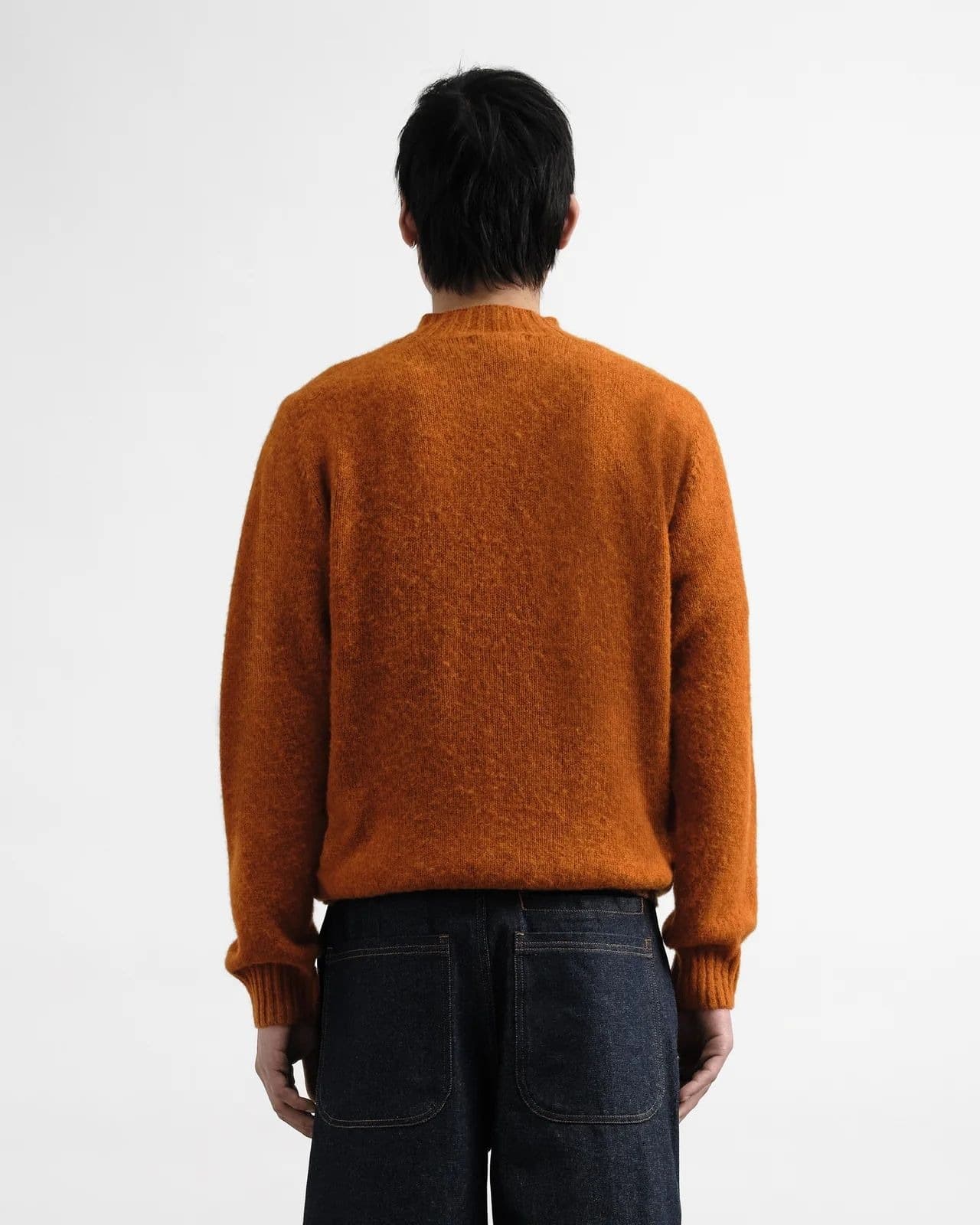 Men's Rust Orange Mock Neck Sweater — view 3