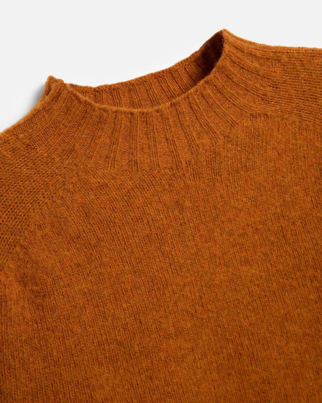 Men's Rust Orange Mock Neck Sweater — view 5