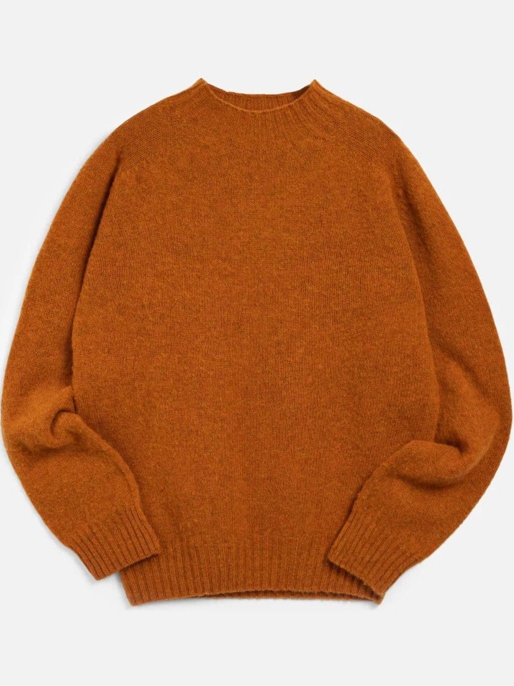 Men's Rust Orange Mock Neck Sweater — view 6
