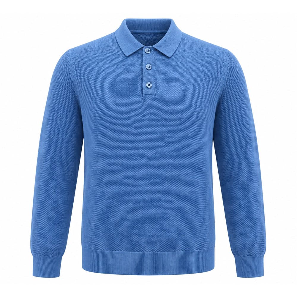 Men's Long-Sleeve Knit Polo — view 5