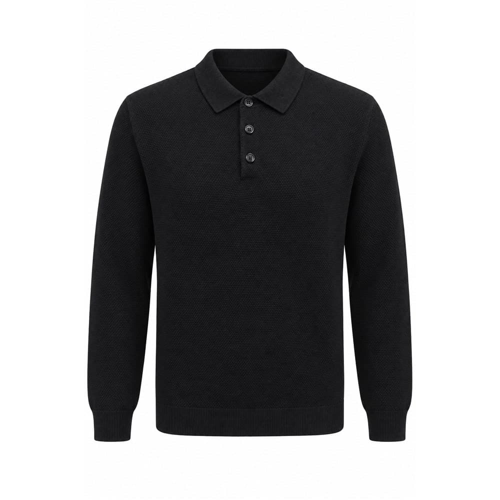 Men's Long-Sleeve Knit Polo — view 6