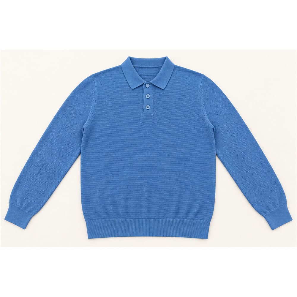 Men's Long-Sleeve Knit Polo — view 7