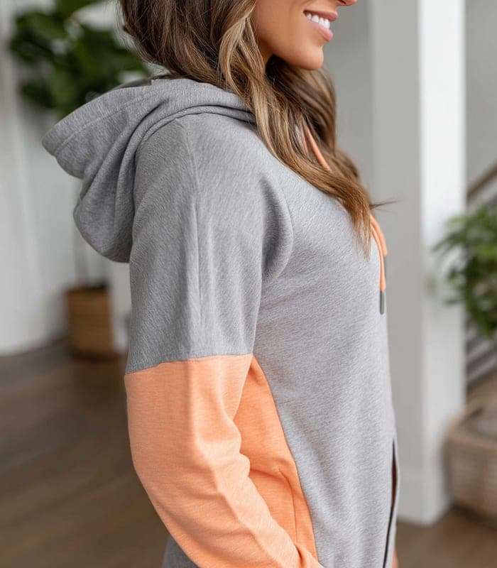 Maternity Colorblock Nursing Hoodie — view 2