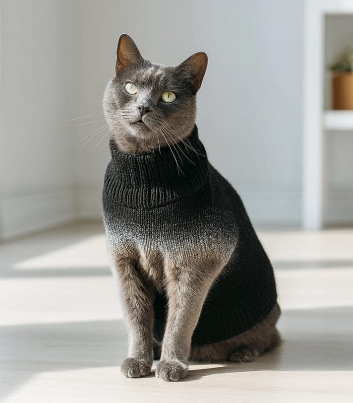 Pet Black Ombre Cat Sweater