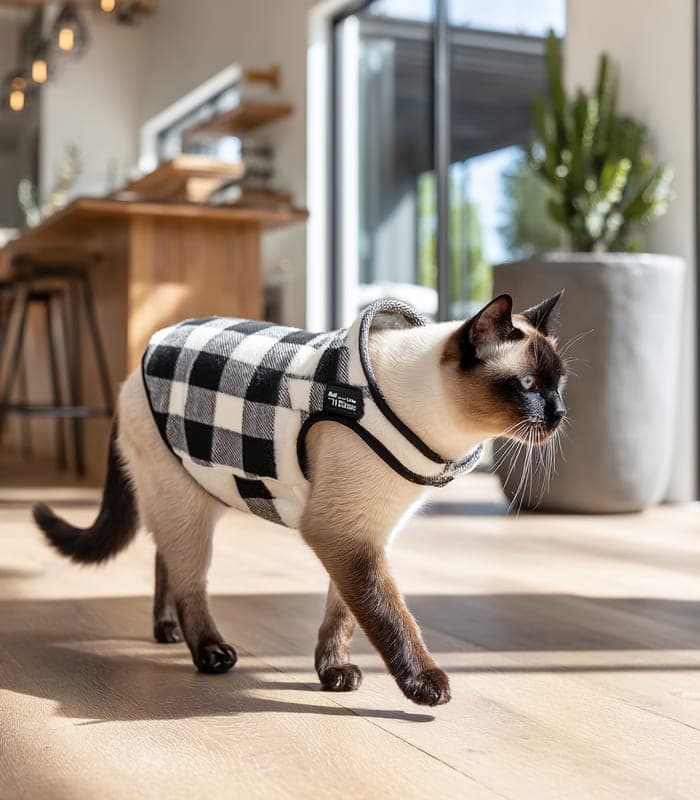 Pet Plaid Cat Sweater — view 2