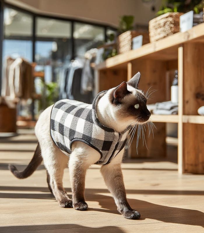 Pet Plaid Cat Sweater — view 4
