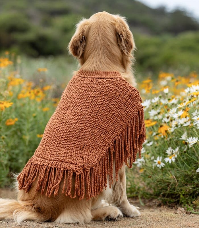 Pet Bohemian Fringe Knit Sweater — view 3