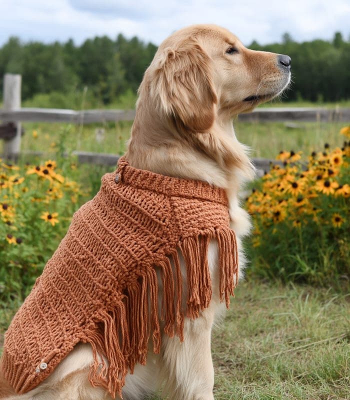 Pet Bohemian Fringe Knit Sweater — view 4