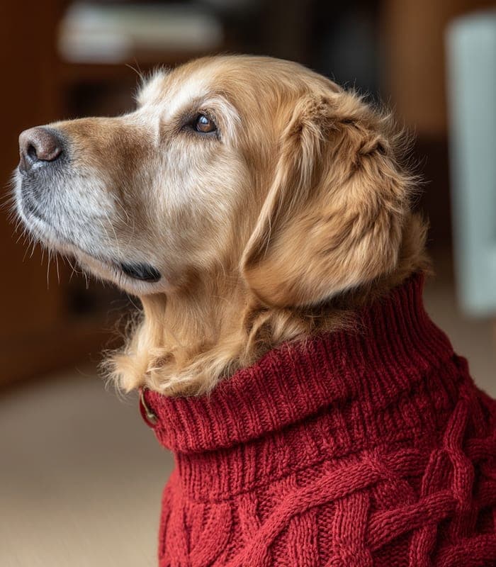 Pet Classic Cable-Knit Turtleneck — view 2