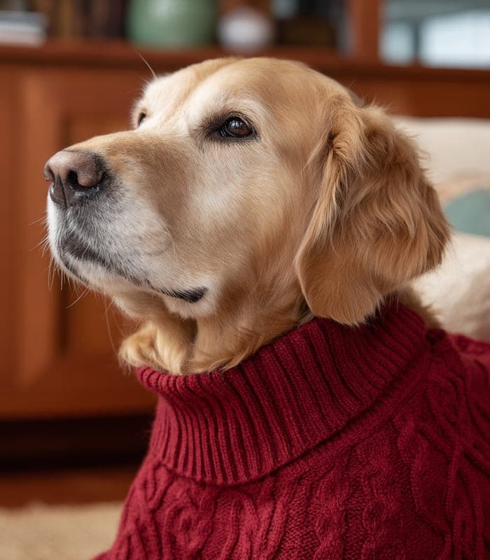 Pet Classic Cable-Knit Turtleneck — view 4