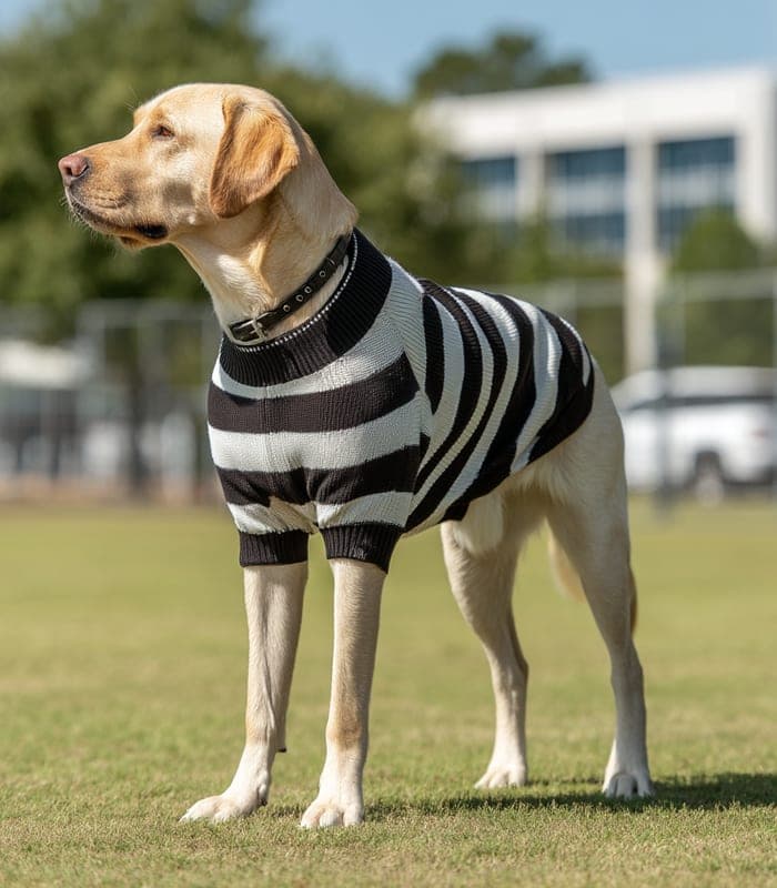 Pet Sporty Striped Performance Sweater — view 4