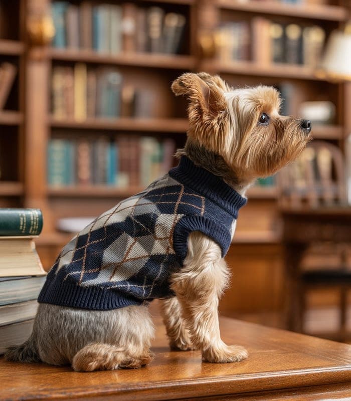 Pet Preppy Chic Argyle Sweater — view 3
