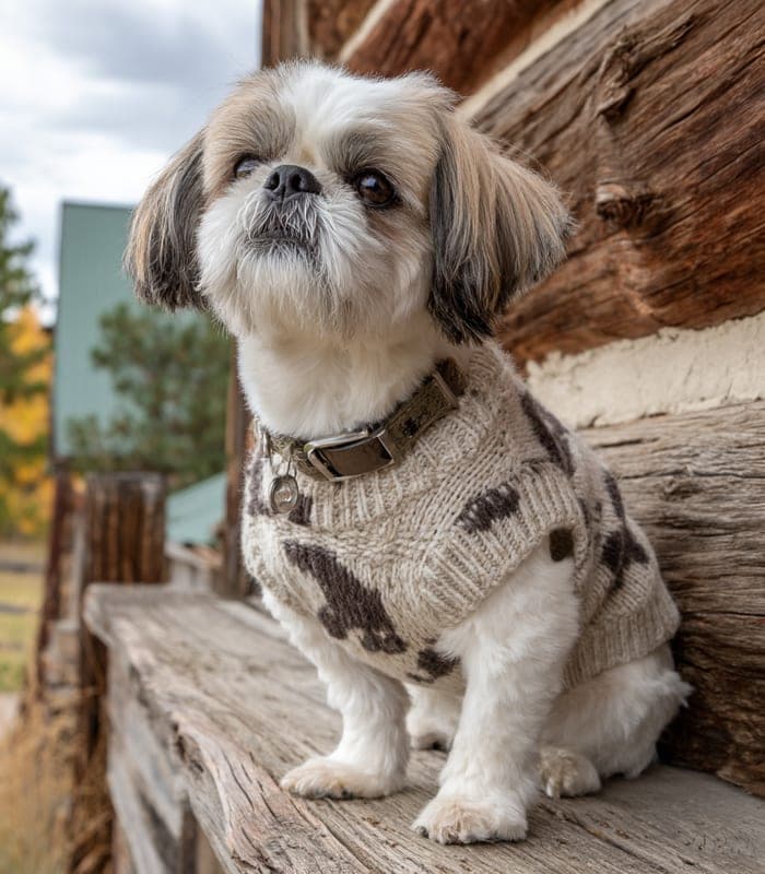Pet Vintage Cow Print Sweater — view 4