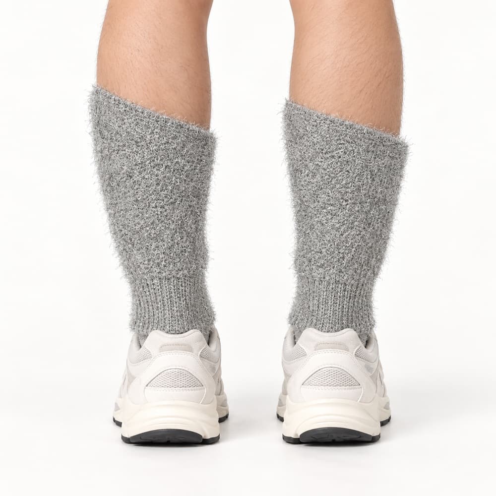 Unisex Grey Knit Leg Warmers — view 2