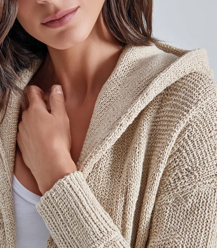 Women's Hooded Low Sleeve Long Wear & Go Beige — view 5