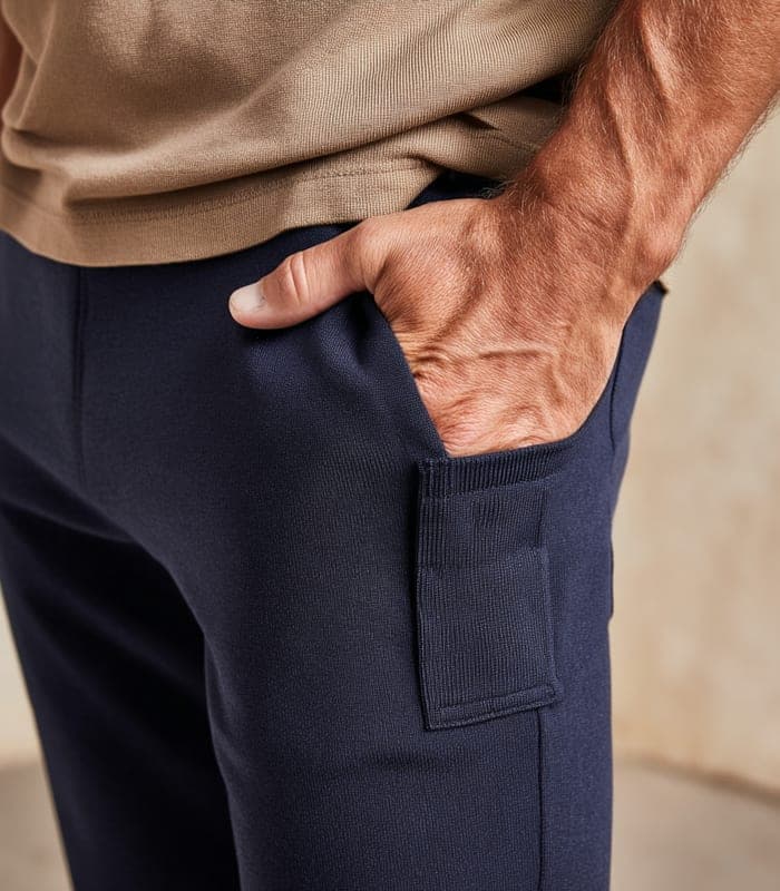 Women's Slim-Fit Knit Trousers with Ankle Cuffs — view 6