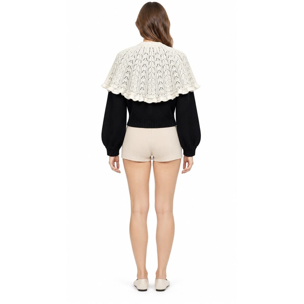 Women's Multicolour Knit Capelet — view 2