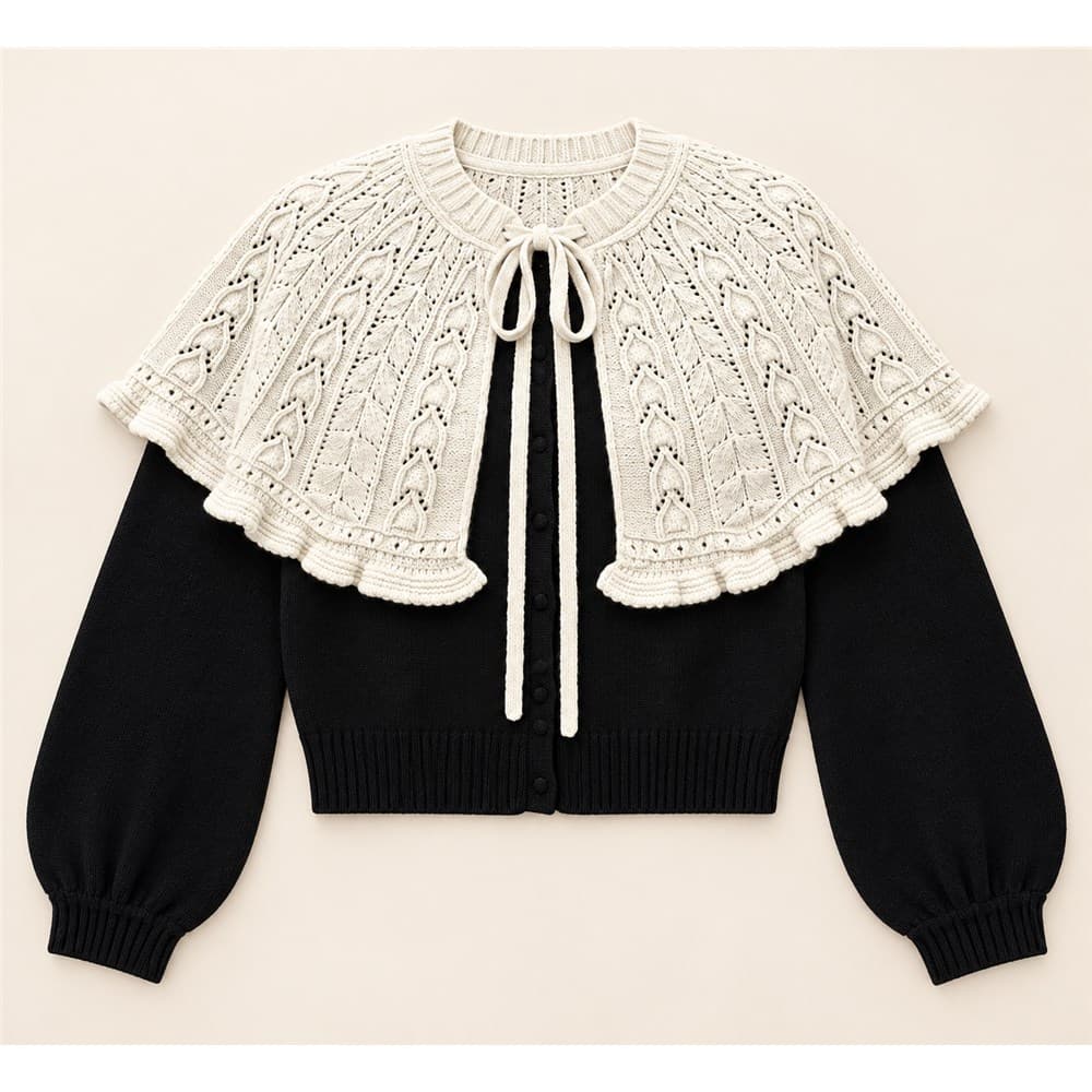 Women's Multicolour Knit Capelet — view 4