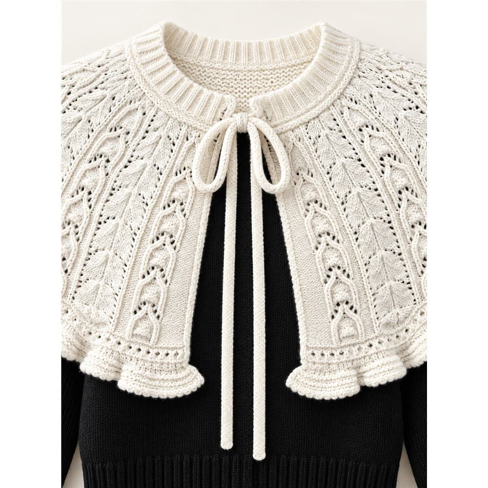Women's Multicolour Knit Capelet — view 5