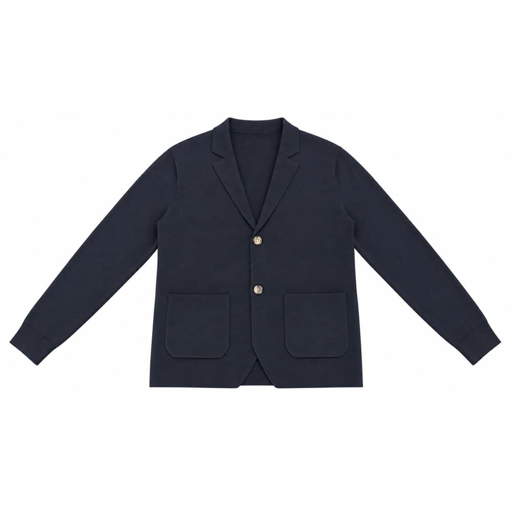Women's Navy V-Neck Knit Cardigan — view 3