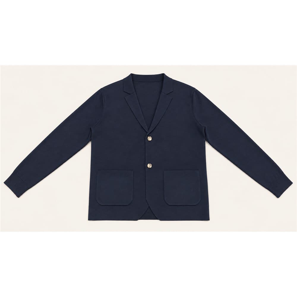 Women's Navy V-Neck Knit Cardigan — view 4