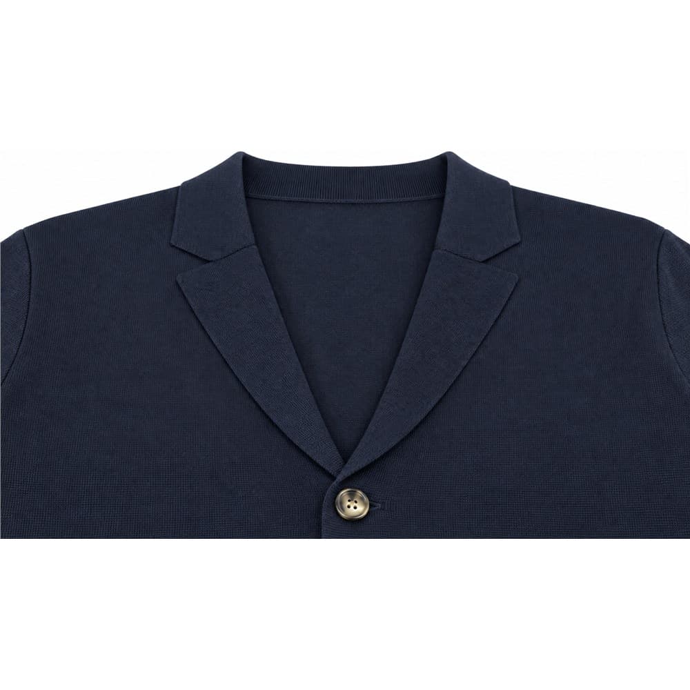 Women's Navy V-Neck Knit Cardigan — view 5